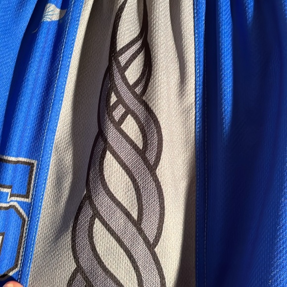 Blue mesh Dynamic team sports shorts elastic drawstring waist size M girls EUC - Picture 6 of 11